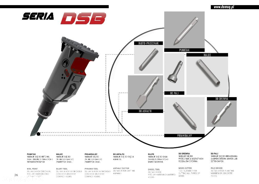 Młot hydrauliczny DEMOQ DSB300- MONOBLOK - 5