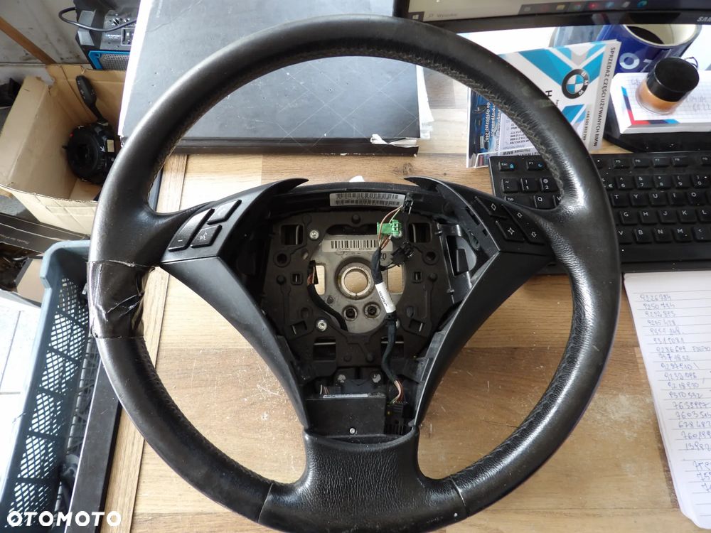 BMW - E60,E61 - PRZED LIFT - KIEROWNICA MULTIFUNKCYJNA - PODUSZKA AIRBAG - KOMPLET - 6953324  6017189 - 1