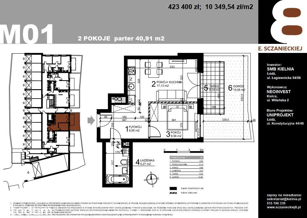 Sczanieckiej 8 - nowe mieszkanie dwupokojowe z ogródkiem