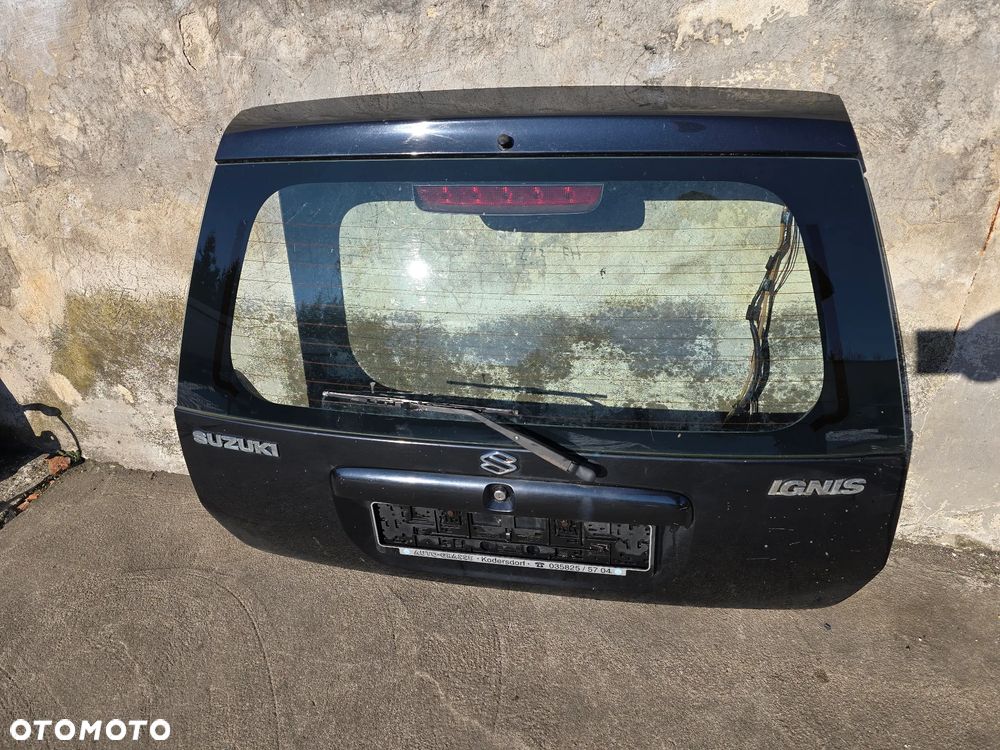 Suzuki Ignis I FH 00-03 klapa pokrywa szyba bagażnika ZJ3 czarny - 1