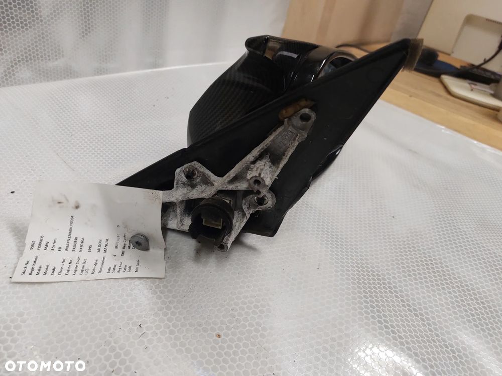 - LUSTERKO ELEKTRYCZNE PRAWE BMW E90 LIFT FL NAKŁADKA TUNING CZARNY 5PIN - 3