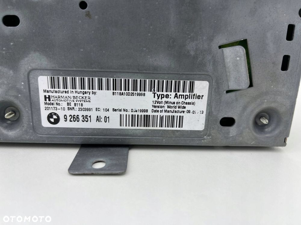 BMW 5 GT F07 MODUŁ RADIA WZMACNIACZ HIFI 9266351 - 3