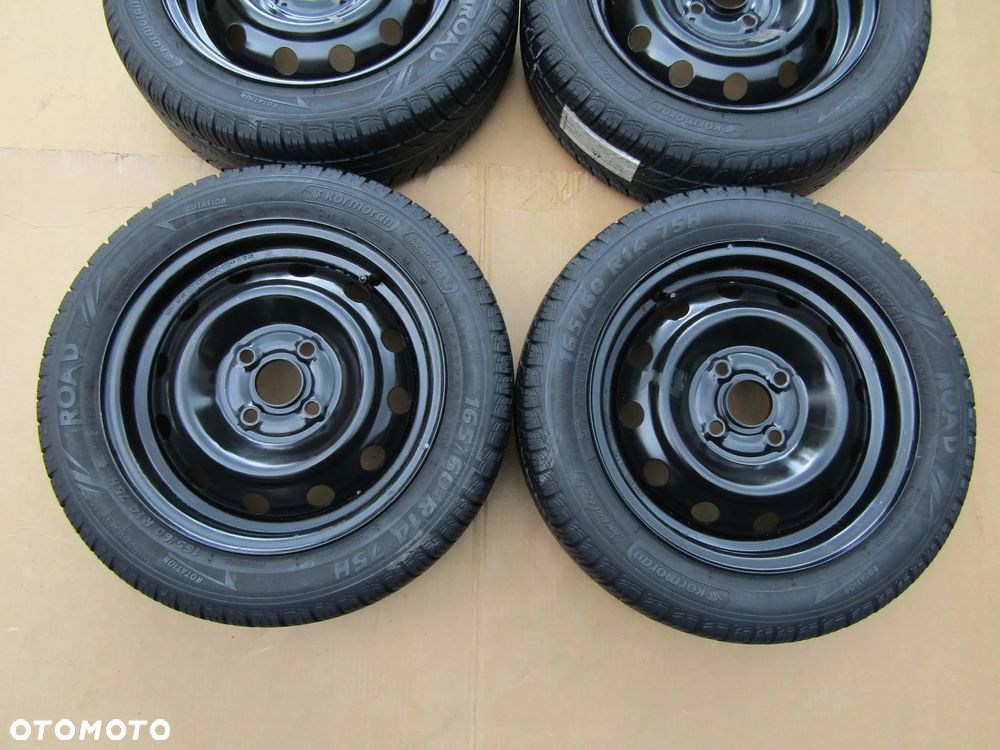 4x Felgi Stalowe Koła 14 Hyundai i10 i20 Kia Picanto I 5 j 4x100 ET46 Opony 165/60 14 Letnie - 5