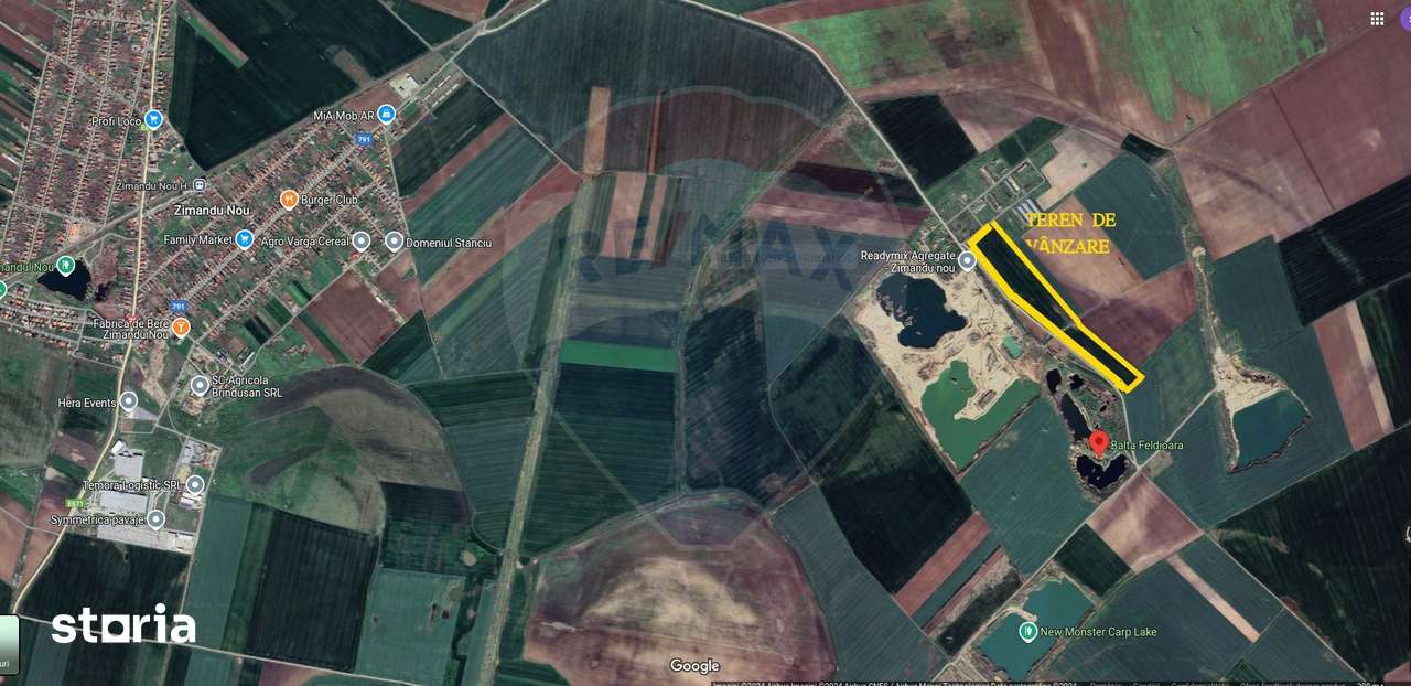 Teren de vânzare 113,931 mp, pretabil balastieră în Zimandu Nou - Imagine principală: 2/3