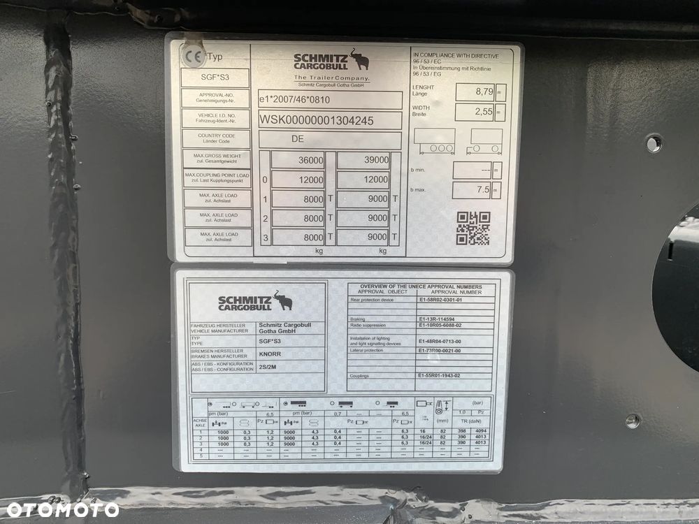 Schmitz Cargobull GOTHA - 27 M3, STAN JAK NOWA, - 37