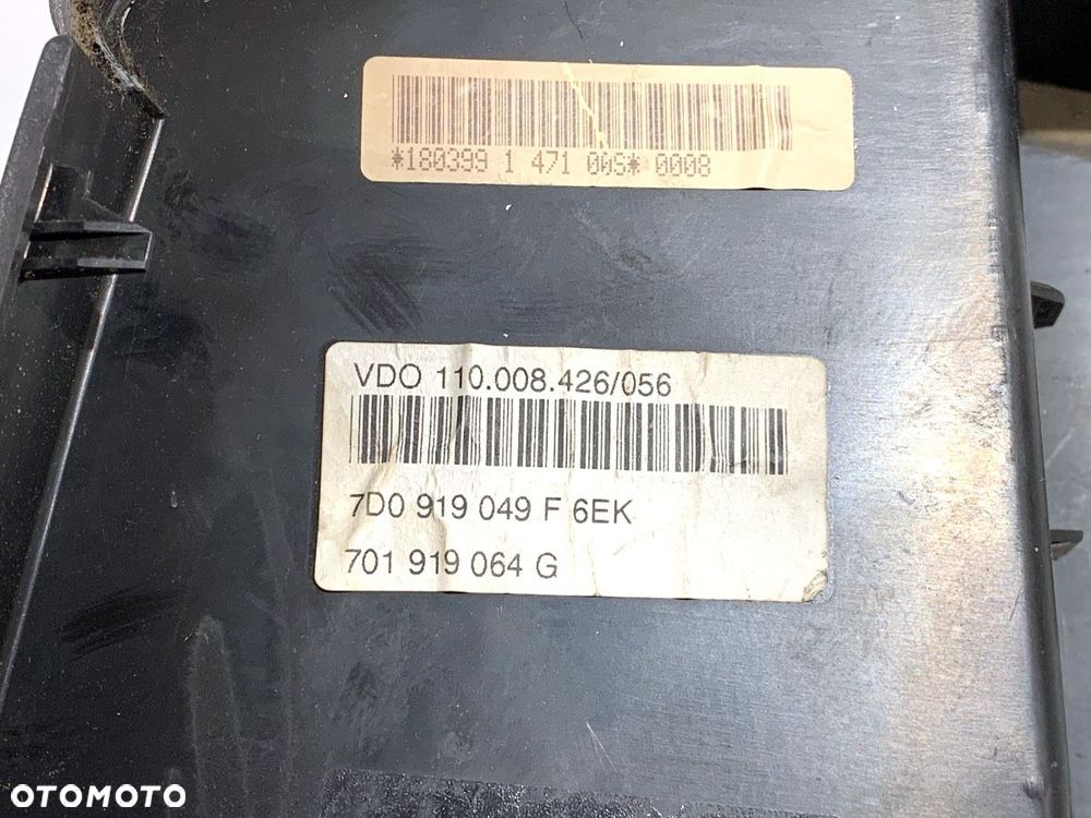 LICZNIK  VW TRANSPORTER IV Autobus (70B, 70C, 7DB, 7DK, 70J, 70K, 7DC, 7 1990 - 2004 2.4 D 57 kW [78 - 7