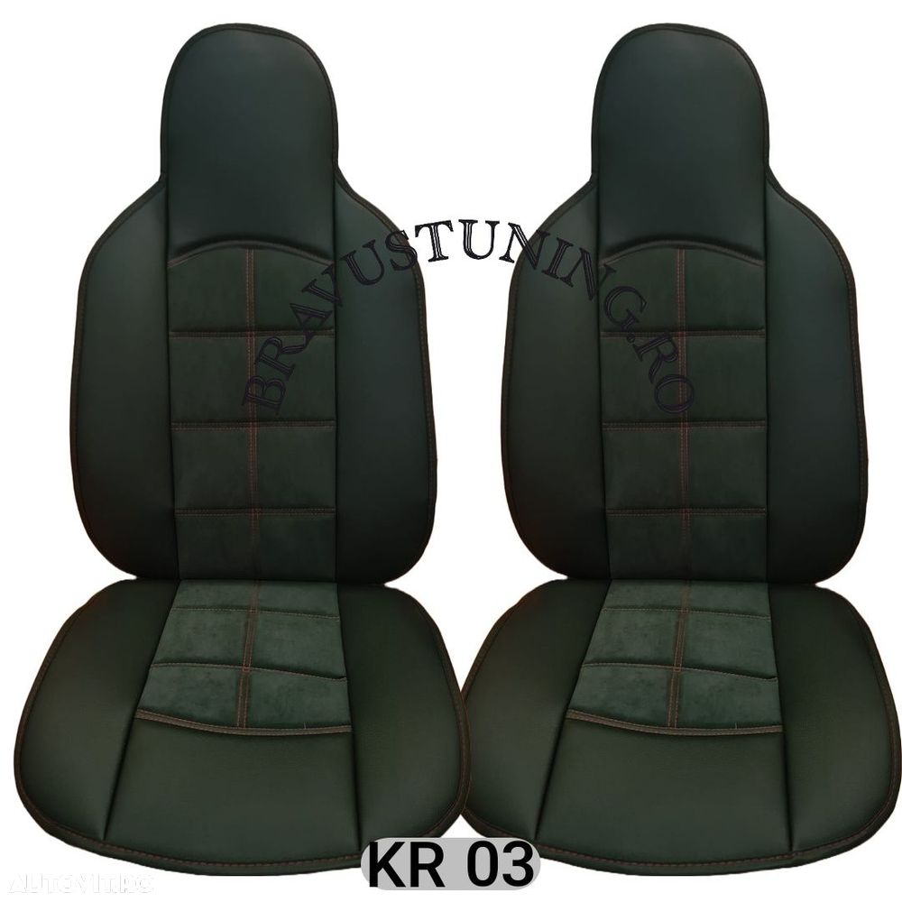 Huse spatar/sezut 2buc/set Material tip Alcantara + Piele ecologica - 4