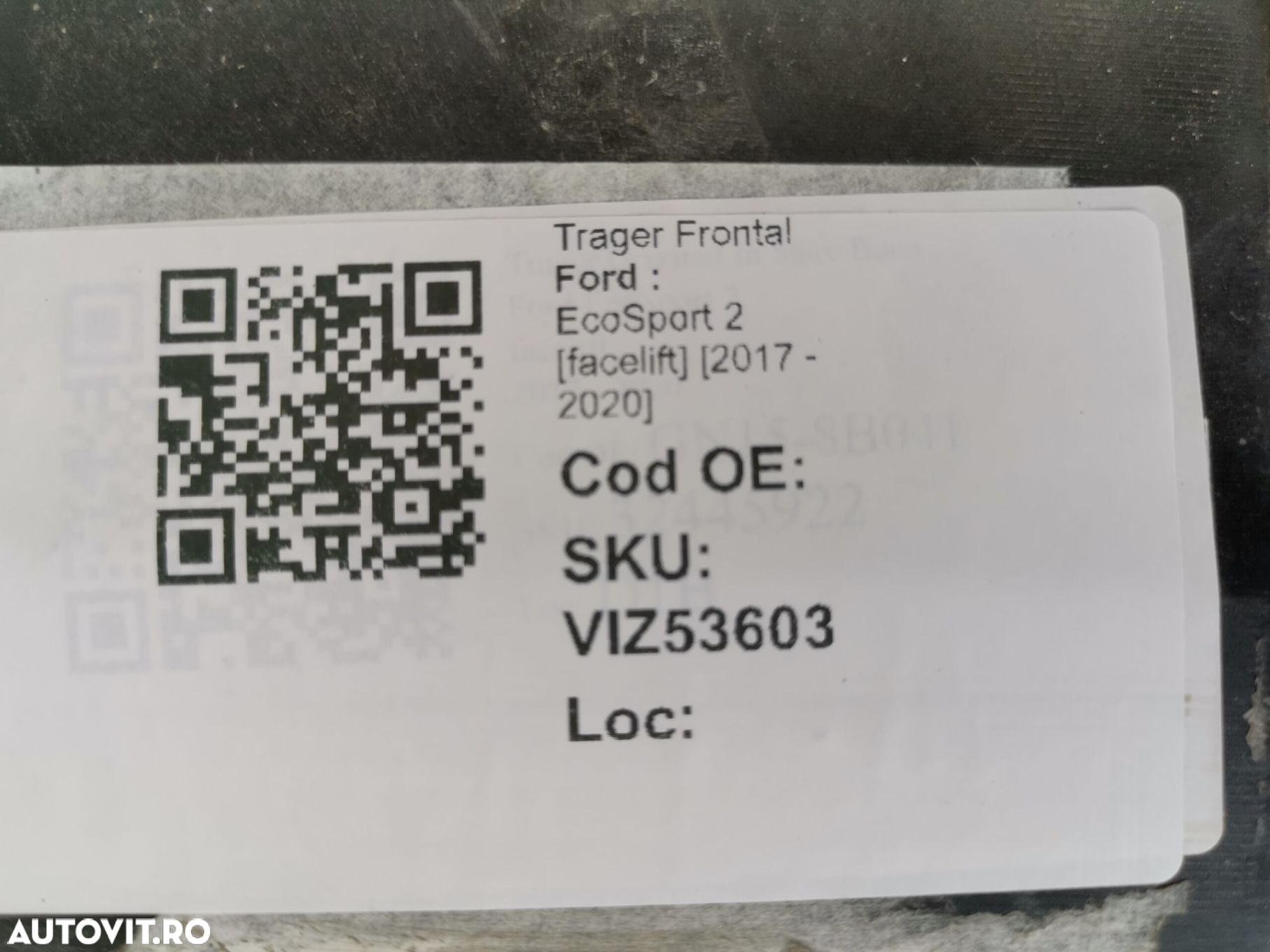 Trager Frontal Ford  EcoSport 2 [facelift] 2017 2018 2019 2020 Origina - 7