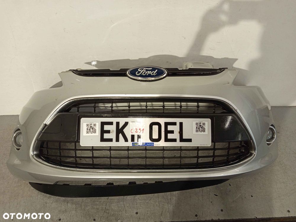 ^ ZDERZAK PRZÓD PRZEDNI FORD FIESTA MK.7 VII 7 MOONDUST SILVER SREBRNY HALOGENY - 1