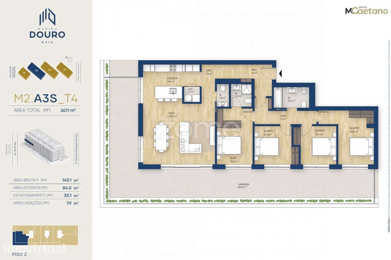 T4 - Empreendimento Marina Douro 2 - Grande imagem: 2/23