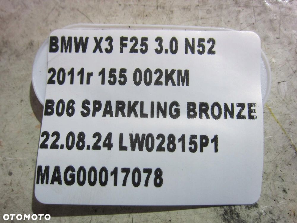BMW X3 F25 N52 3.0 PRZEWÓD WODY RURA RURKA 7592086 WĄŻ WODY 11537592086 - 10