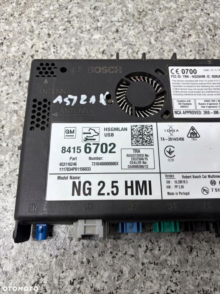 moduł sterownik radia nawigacji opel astra k 2015-2019 84156702 - 3