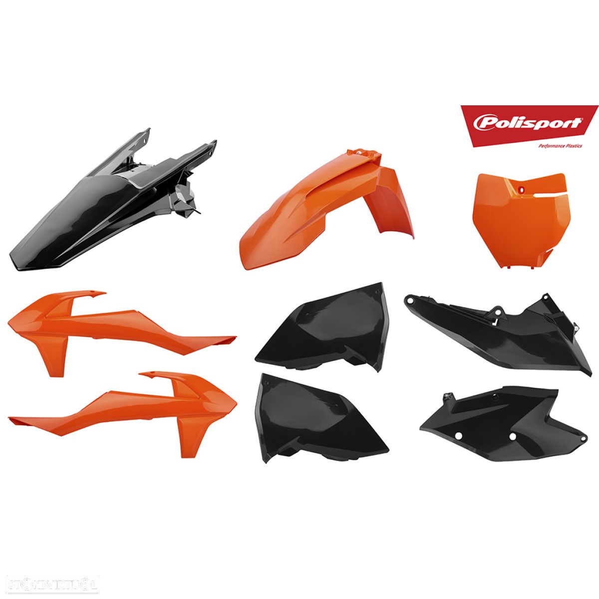 kit plasticos polisport laranja / preto ktm sx 125 / 250 / 350 / 450 - 1