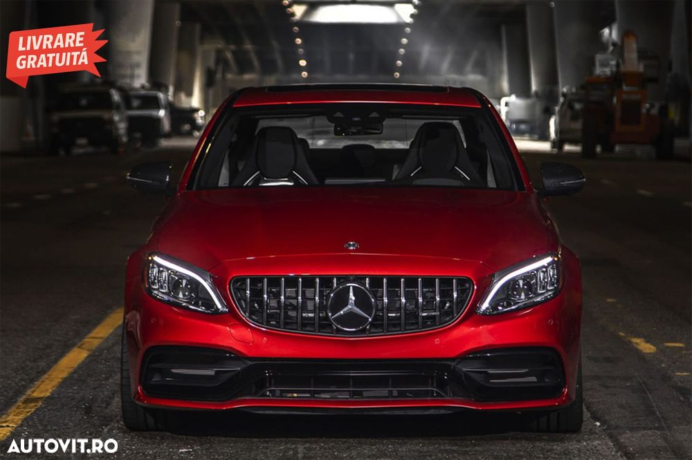 Difuzor Bara Spate cu Ornamente tobe Mercedes C-Class W205 S205 (2014-2020) C63 De- livrare gratuita - 17