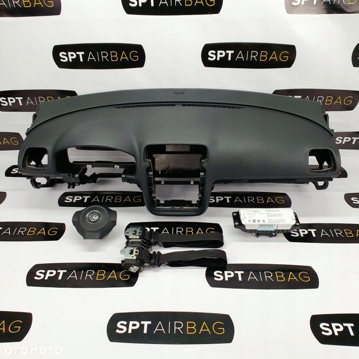 VW SCIROCCO DESKA ROZDZIELCZA KONSOLA KOKPIT PULPIT PODUSZKI AIRBAG AIR BAG PASY KIT SET - 1
