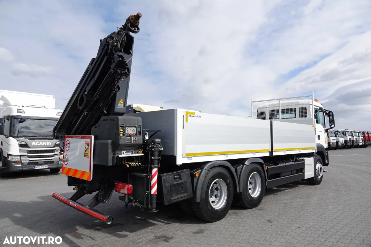 MAN TGS 26.320 / 6X4 / CUTIE 6.5 M + HDS HIAB 188 BS-3 / CAPACITATE MAX: 5000 KG / RADIO CONTROL / ROTATOR / EURO 6 - 7