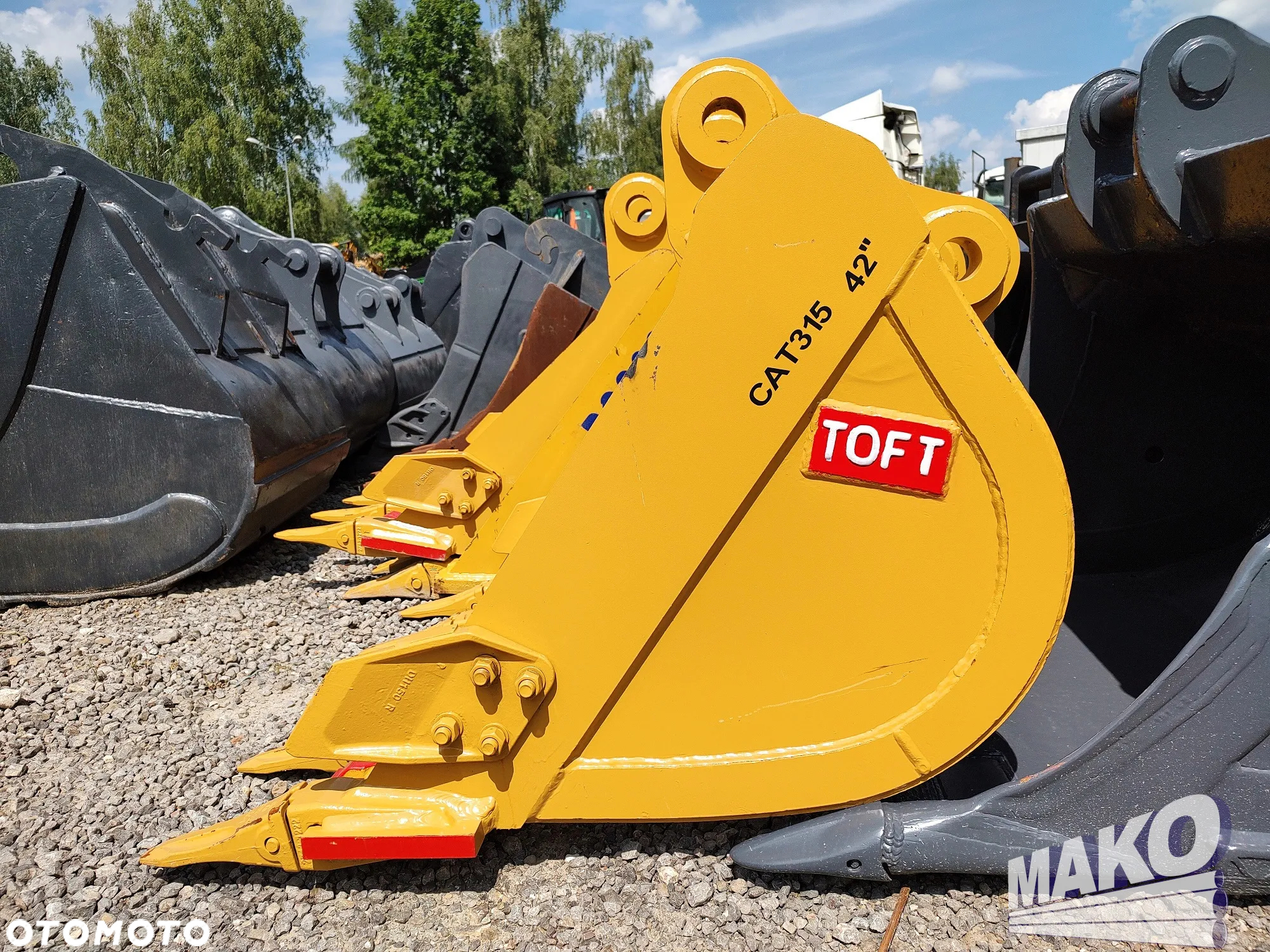 NOWA Łyżka TOFT 115cm przesiewna do koparki CAT 315 Miller fi 65 - 2