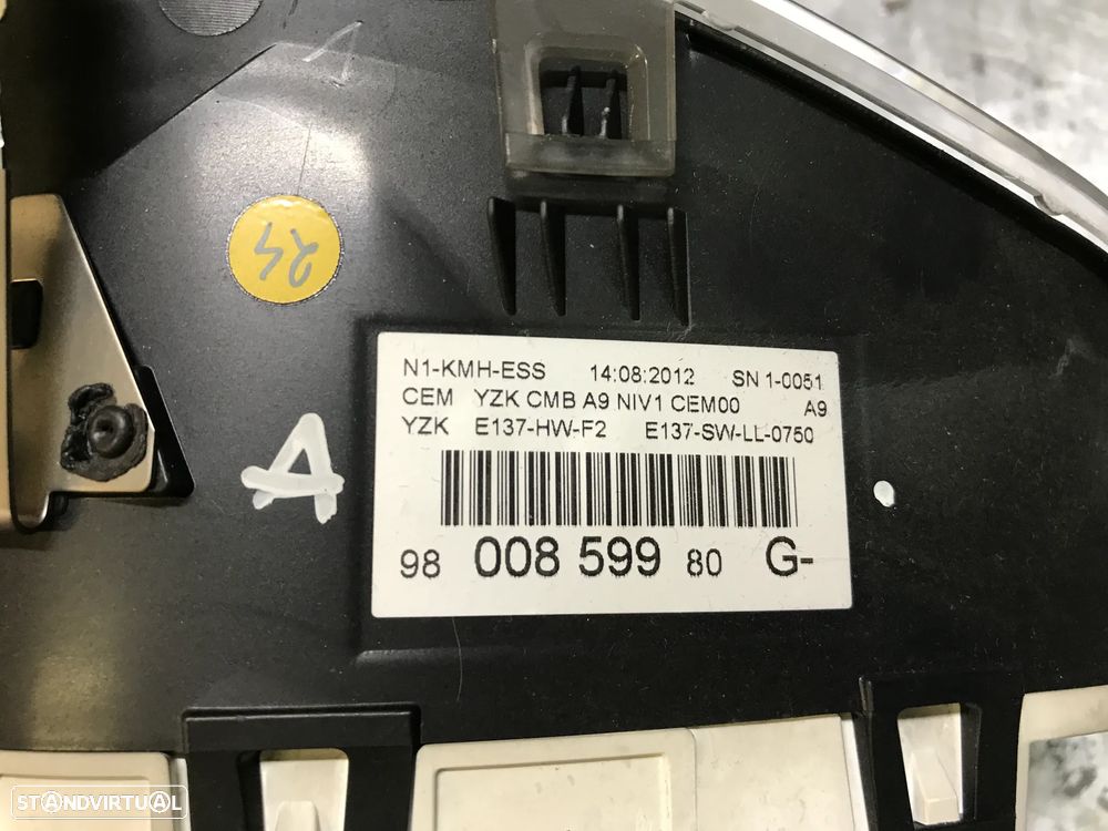 QUADRANTE PEUGEOT 208 1.0i 1.2VTi 9800859980 - 3