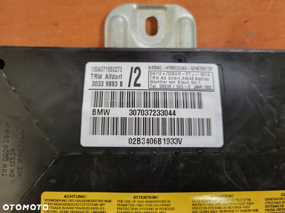 AIR BAG PODUSZKA DRZWI PRAWA LEWA BMW E46 M3 COUPE - 2
