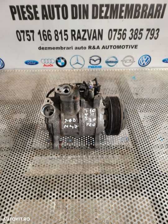 Compresor Clima Bmw F10 F11 F30 F31 F32 F33 F36 F20 F21 X1 E84 Etc. 2.0 D N47 -3820 6SBU14A - 1