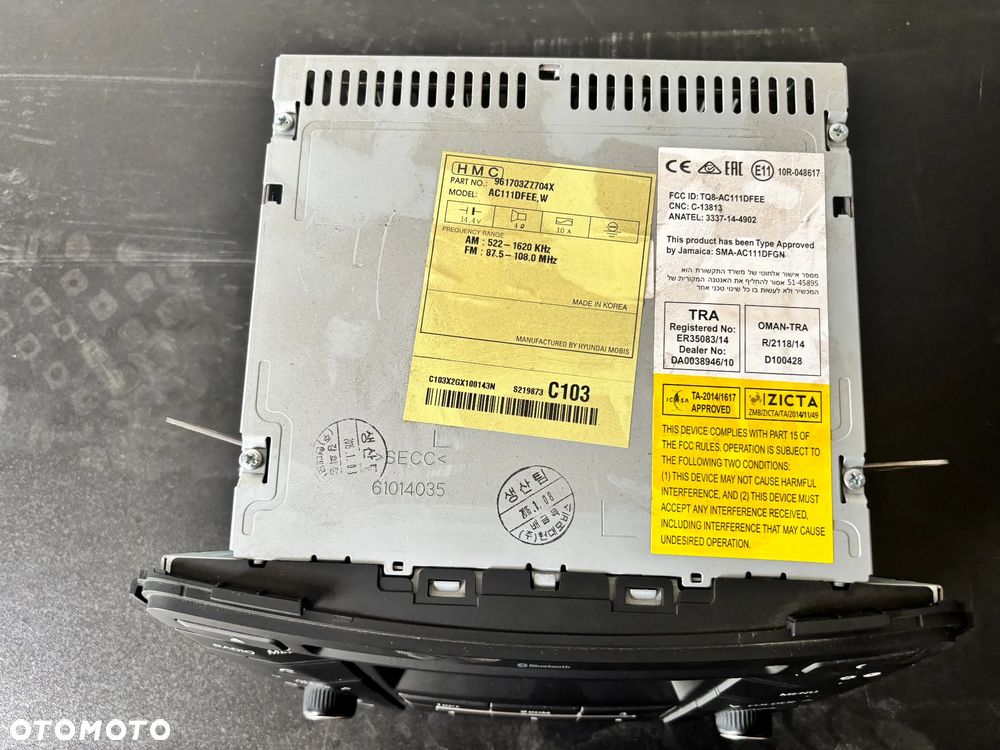 Radioodtwarzacz Hyundai I40 2016r. 961703Z7704X - 2