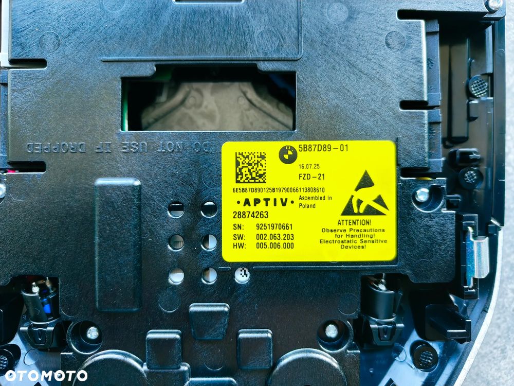 BMW 5 G60 G61 M5 G90 G99 Centrum Funkcyjne Dachu 61315B87D89 5B87D89 - 3