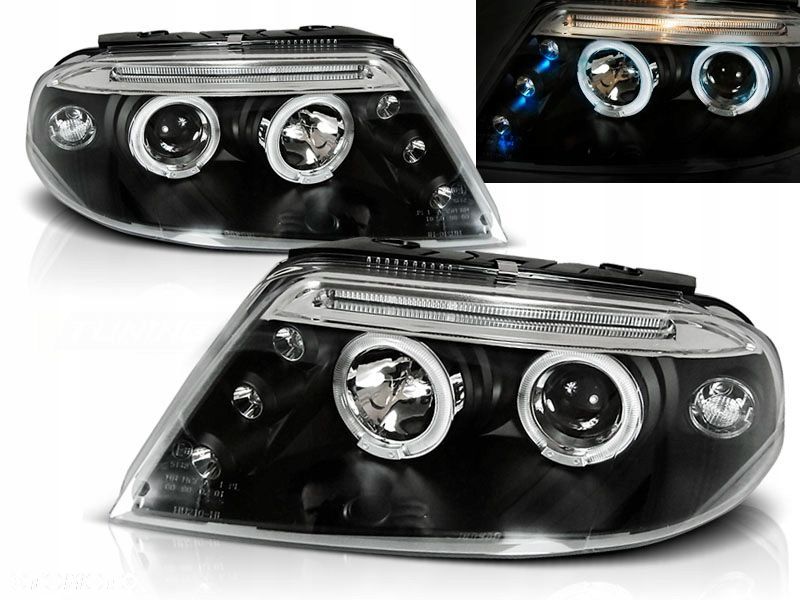 Reflektory Lampy kpl L+R Tuning Czarne VW Passat B5 3bg Lift FL 2000-2005 - 3