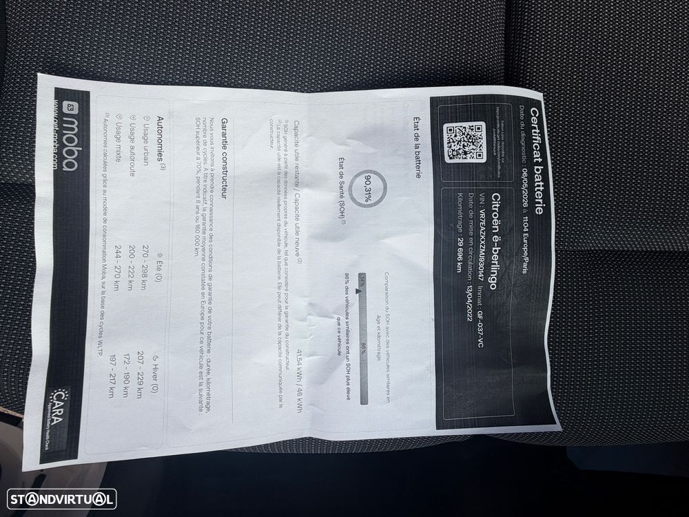 Citroën E BERLINGO VAN M800 100KW 136 CV BATERIA 50 KWH 3 LUGARES - 29