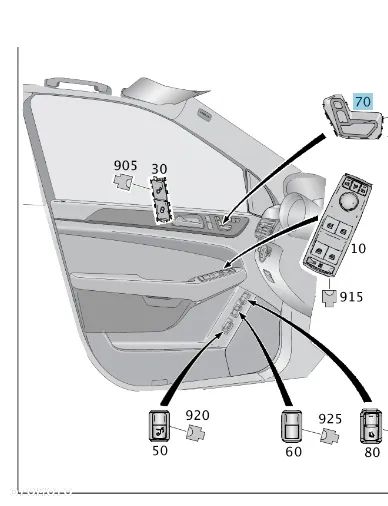 PRZEŁĄCZNIK REGULACJI FOTELA KIEROWCY MERCEDES A1669058100 - 1