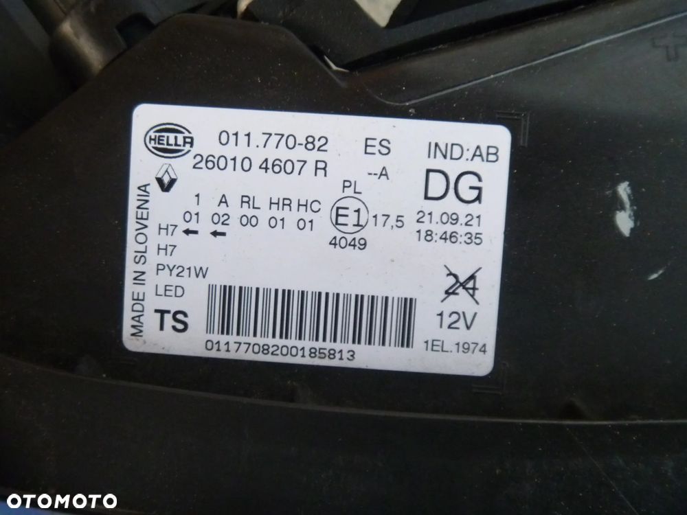 RENAULT KADJAR LIFT LAMPA PRAWA LEWA SOCZEWKA LED EUROPA 260104607R 260602051R - 11