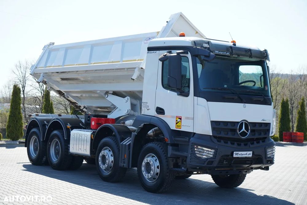 Mercedes-Benz AROCS 3243 / 8x4 / BASCULĂ DUBLU 6,1 M / LOCUL POSTAL HIDRODOXY / BORDMATIC / AUTOMATĂ / ANVELOPE 100% / EURO 6 / - 10