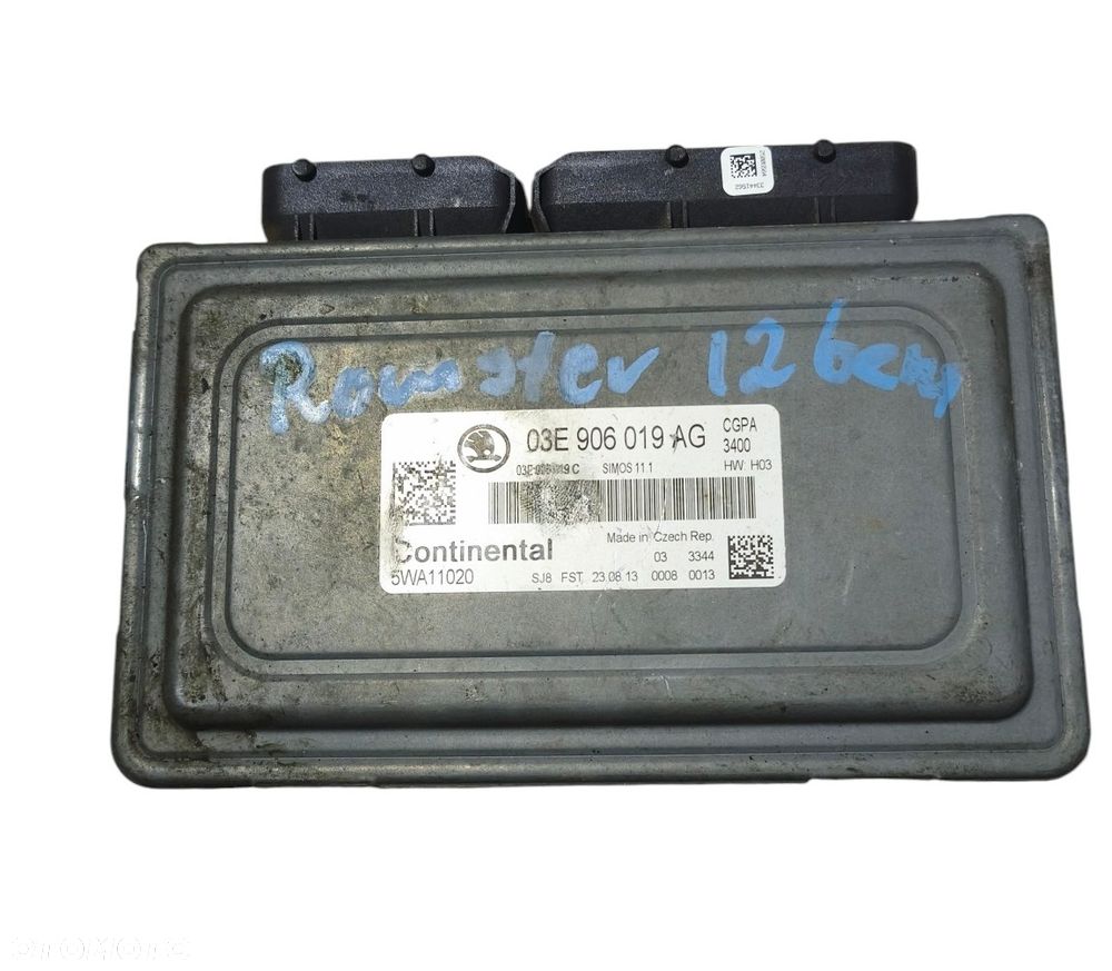 SKODA ROOMSTER 13r KOMPUTER STEROWNIK SILNIKA 03E906019AG - 1