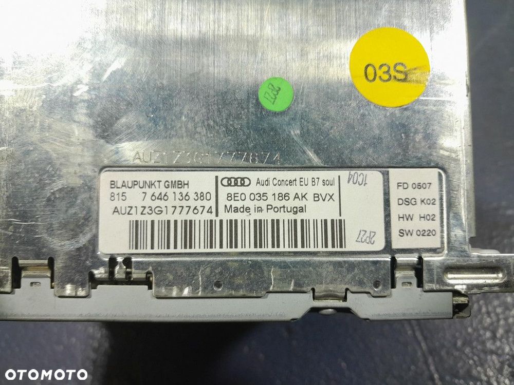 AUDI A4 B7 RADIO ODTWARZACZ AUDI CONCERT 8E0035186AK - 12
