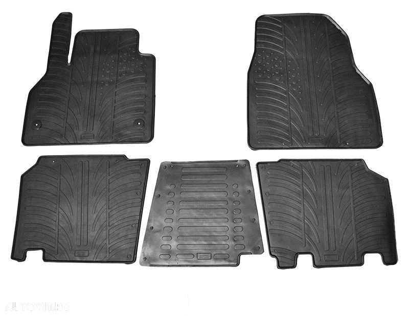 Set covorase auto din cauciuc Renault Kangoo Passager 2008- si Facelift 2016-, Mercedes Citan 2012- si Facelift 2016-, Gledring, 5 buc. - 1