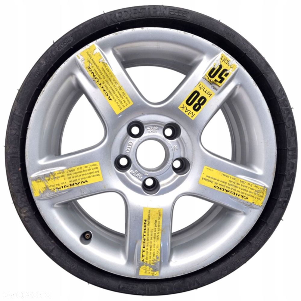 KOŁO DOJAZDOWE Audi A6 C5 Allroad 205/70 R16 427601025B 5x112 zapas - 1