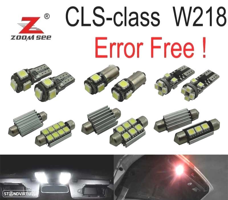 KIT COMPLETO DE 22 LÂMPADAS LED INTERIOR PARA MERCEDES CLS C218 W218 CLS550 CLS63 AMG 2011 + - 1