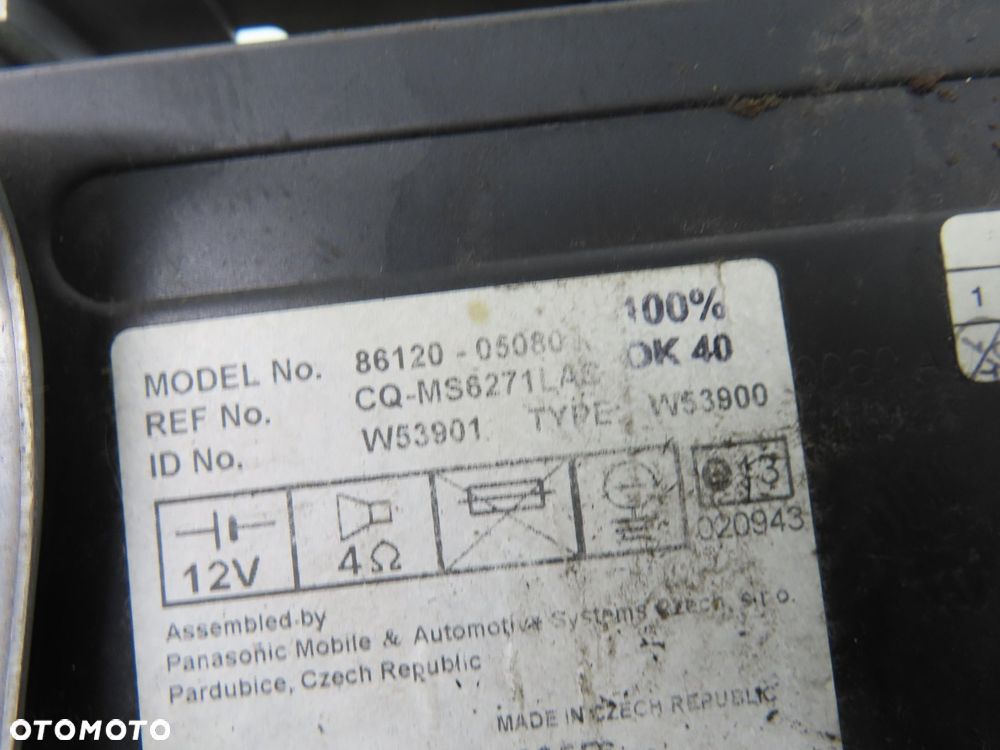 RADIO TOYOTA AVENSIS II T25 8612005080 - 2