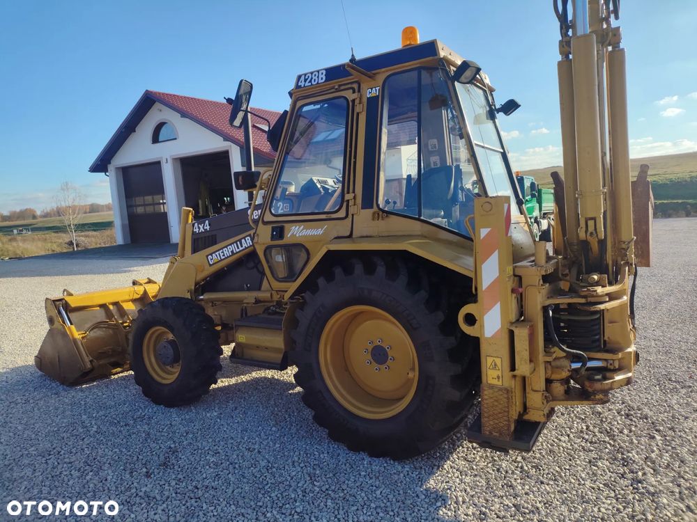 Caterpillar 428B , KOPARKO-ŁADOWARKA  , NOWE OPONY , Z FIRMY PAŃSTWOWEJ , STAN SUPER - 8
