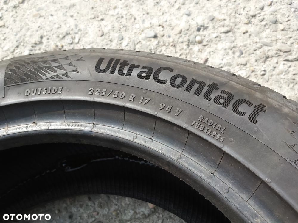 17” - CONTINENTAL - 225/50 r17 cali –  LETNIE Opony ULTRA CONTACT - stan: BDB - Gwarancja + Możliwy MONTAŻ  !! - rok 2023 !! - 4
