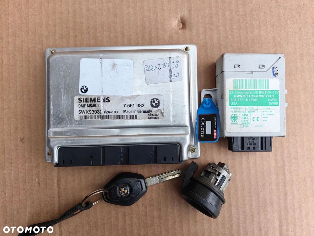 Komputer silnika zestaw startowy BMW M54 MS45 x3 e83 x5 e53 7561382 - 1