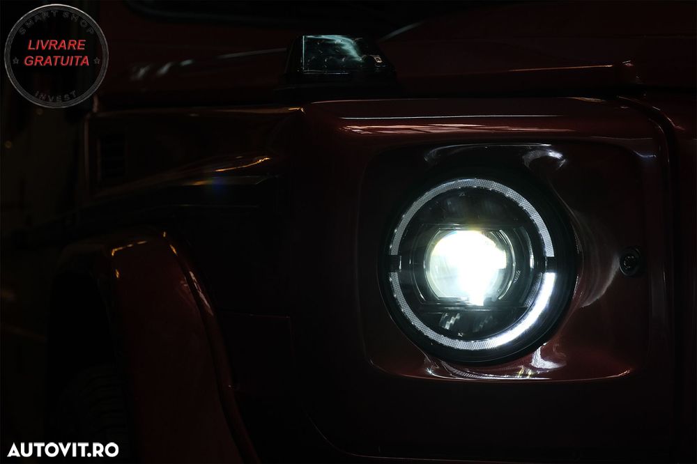 Faruri Bi-Xenon Look Mercedes G-Class W463 (2007-2017) Negru Facelift 2018 Design- livrare gratuita - 20