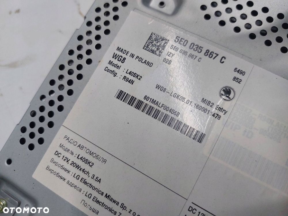 skoda octavia iii nawigacja ekran radio 5e0035867c europa - 5