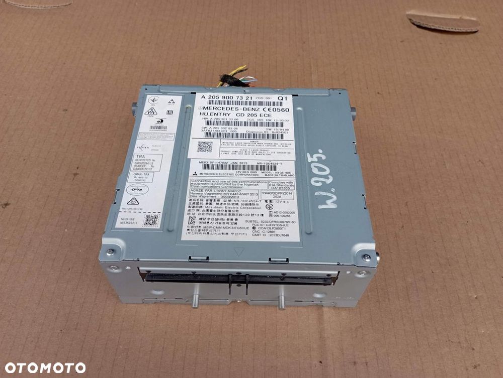 MERCEDES W205 C KLASA RADIO CD RADIOODTWARZACZ A2059054601 A2059007321 - 5