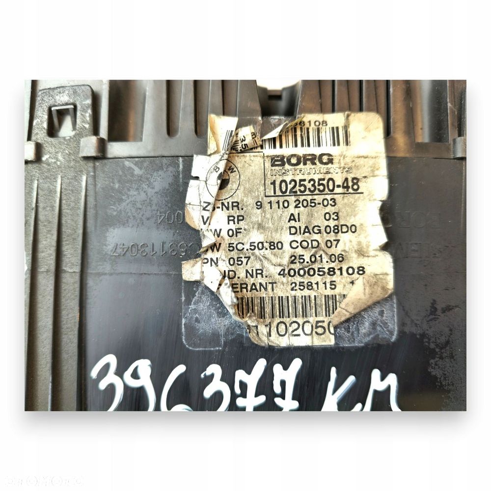 LICZNIK ZEGARY 9110205-03 BMW E90 E91 E92 2.0 D Diesel 396 337km europa - 2