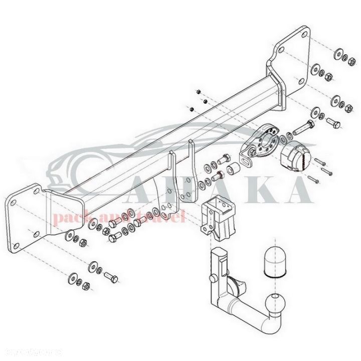 Hak Holowniczy Wypinany Automat Do Volvo V90 Ii Cross Country Od 2016 - 2