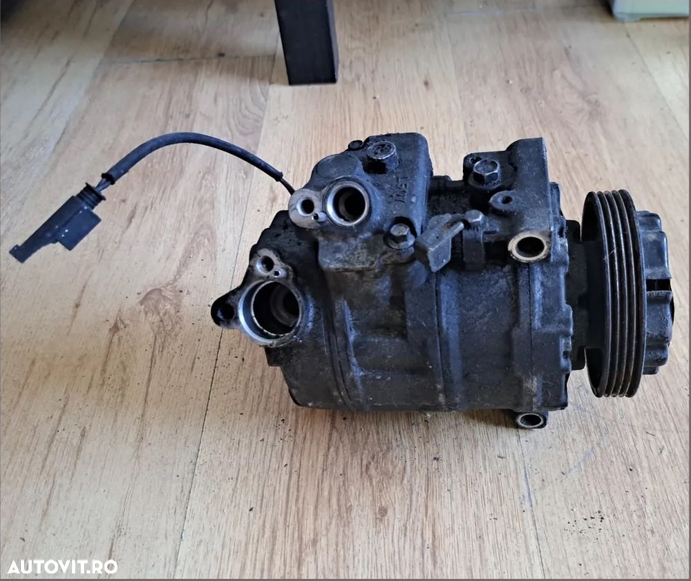 Compresor ac clima aer conditionat Denso Bmw cod: 447220-8491, 64506901783-6901783 ( mufa deteriorata- nu afecteaza functionalitatea ) ( 4 pk ) - 1