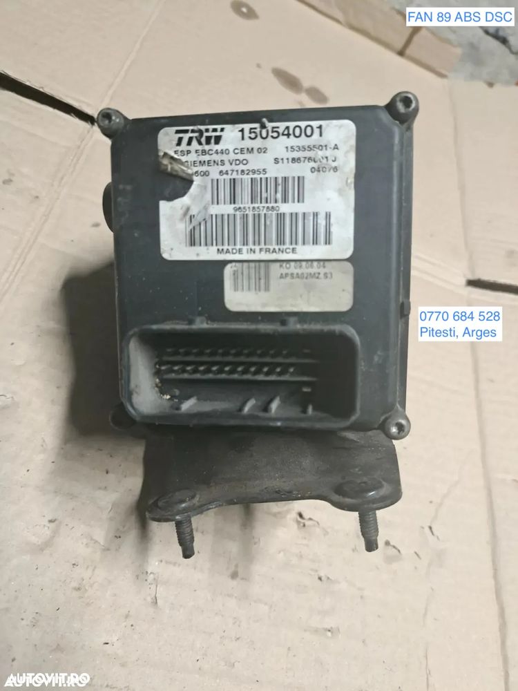 Modul unitate pompa ABS ESP TRW originala Peugeot 407 2004-2010, 207 CC - 1