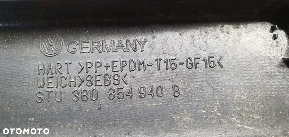 Listwa drzwi prawy przód przednia prawa VW Passat B5 3B0854940B - 6