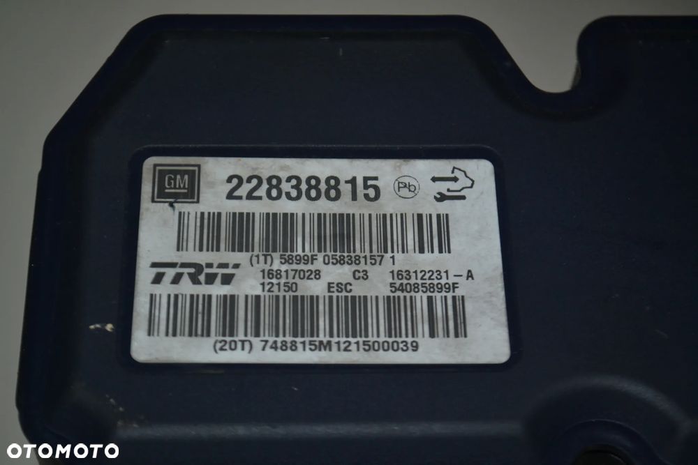 OPEL INSIGNIA A POMPA ABS TRW 22838815 - 2