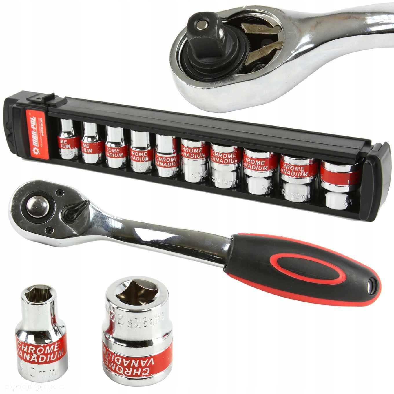 ZESTAW KLUCZY NASADOWYCH 1/2" MAR-POL 8-24MM - 2